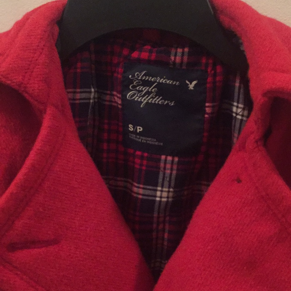 Red Pea Coat - Picture 2 of 6